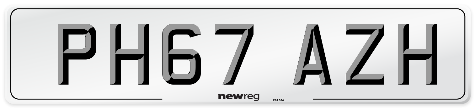 PH67 AZH Number Plate from New Reg